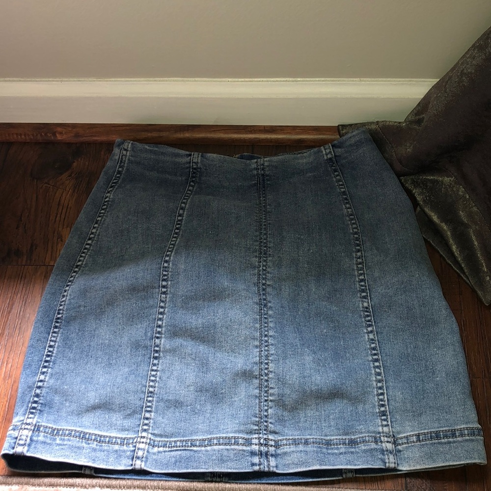 Jean high waisted skirt